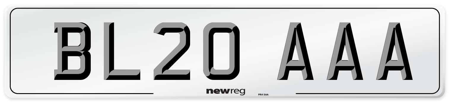 BL20 AAA Number Plate from New Reg